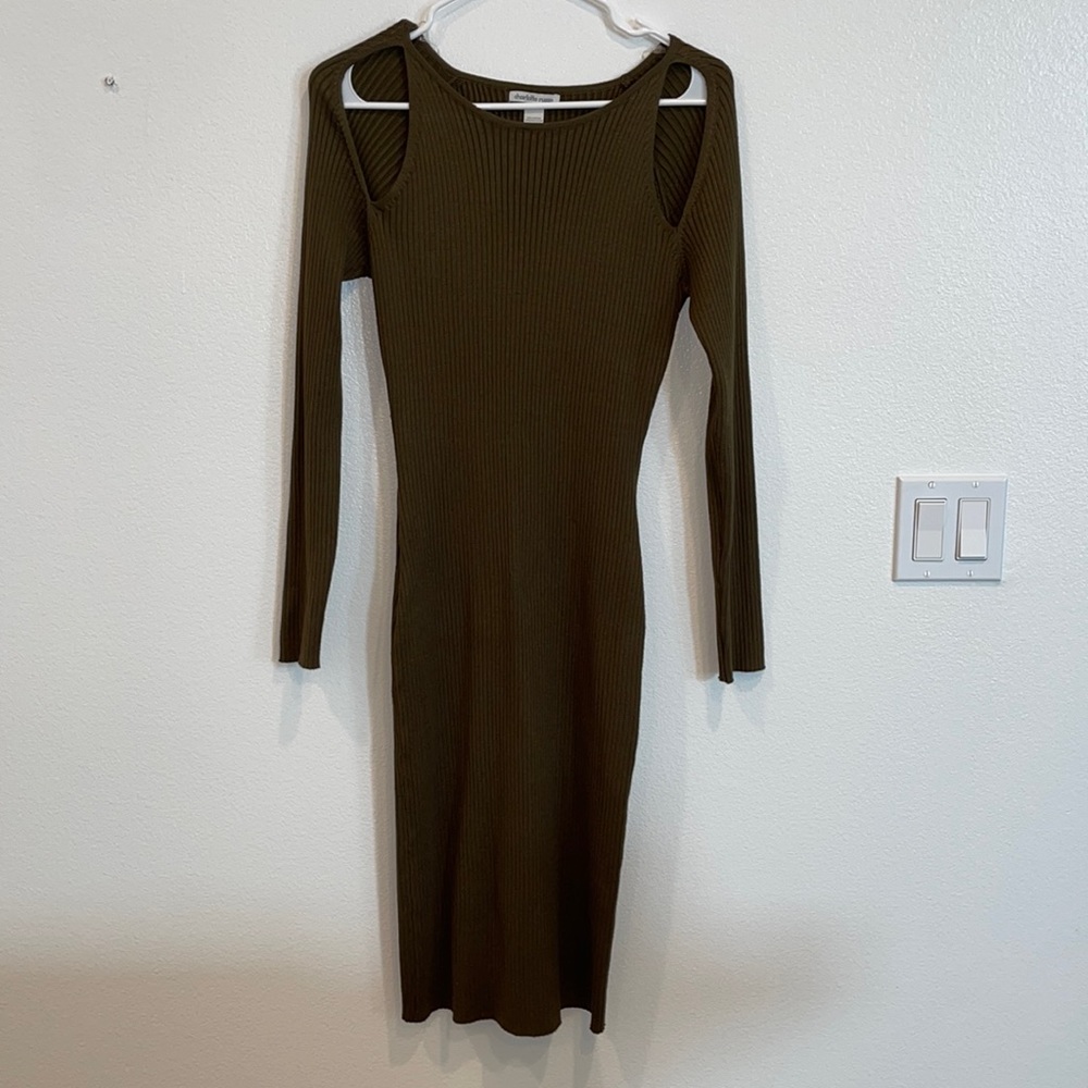 Charlotte Russe - Long Sleeve Midi Sweater Dress